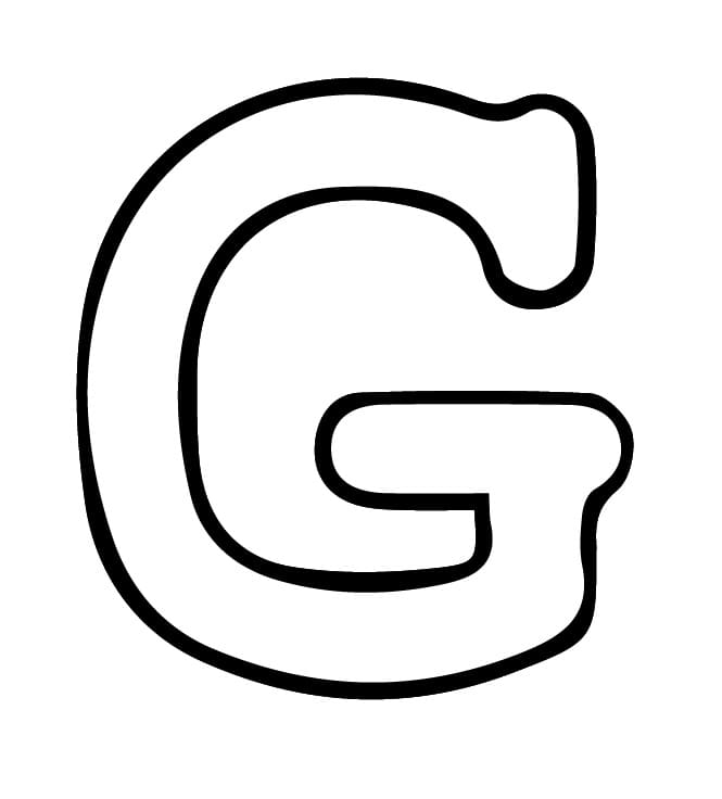 Abeceda písmeno G omalovánka
