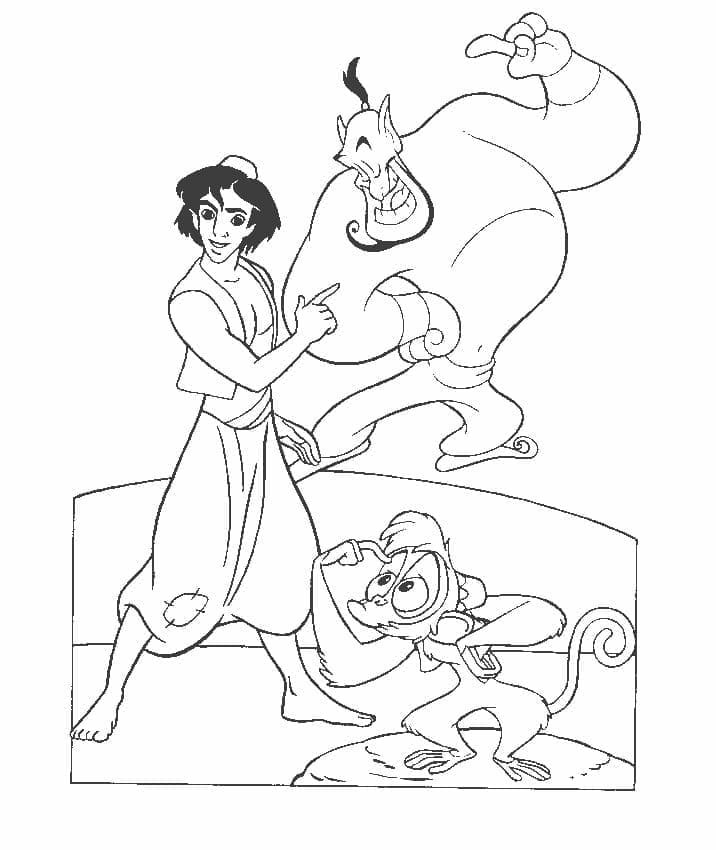 Aladin (3) omalovánka