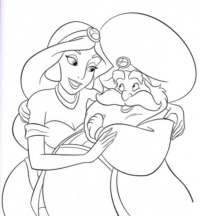 Aladin pro 3leté Děti omalovánka