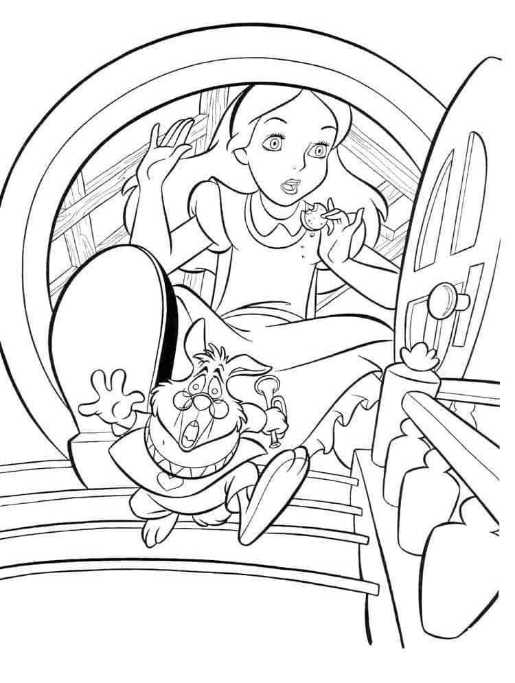 Alenka v říši divů Disney omalovánka