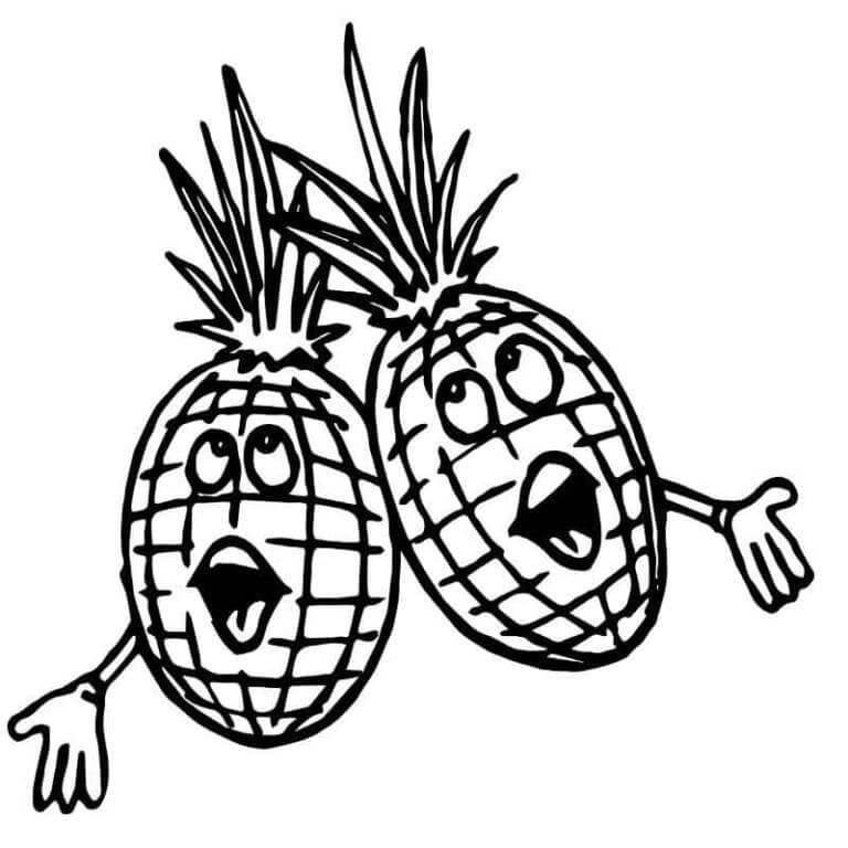 Ananas (2) omalovánka