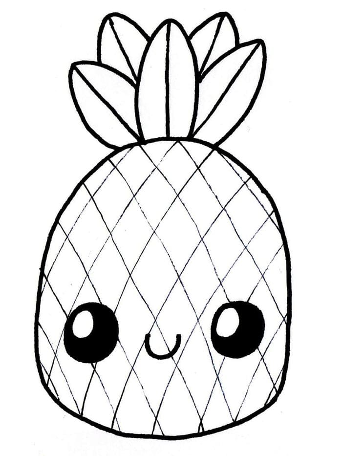 Ananas Tisknutelný pro Děti omalovánka
