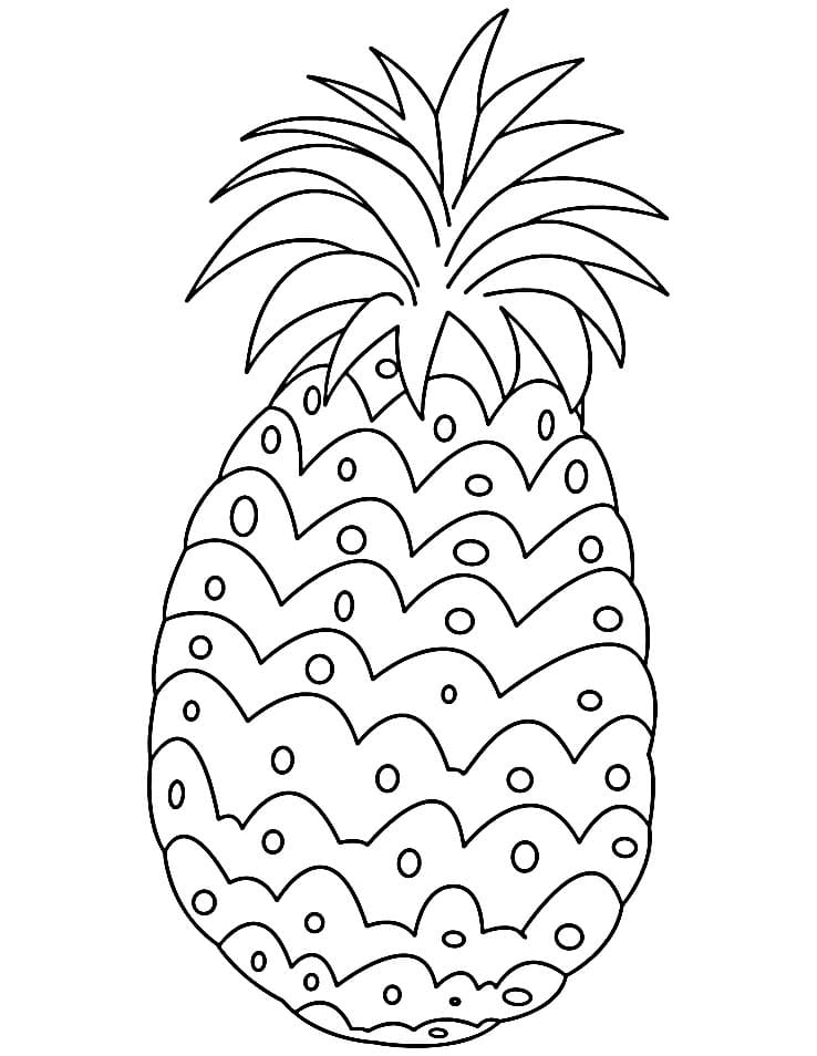 Ananas Tisknutelný omalovánka