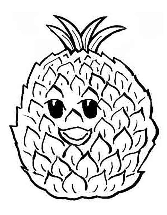 Ananas Vymalovatelné pro Děti omalovánka