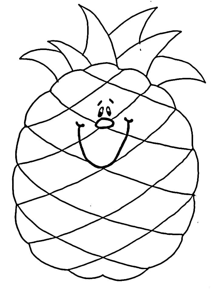 Ananas Zdarma omalovánka