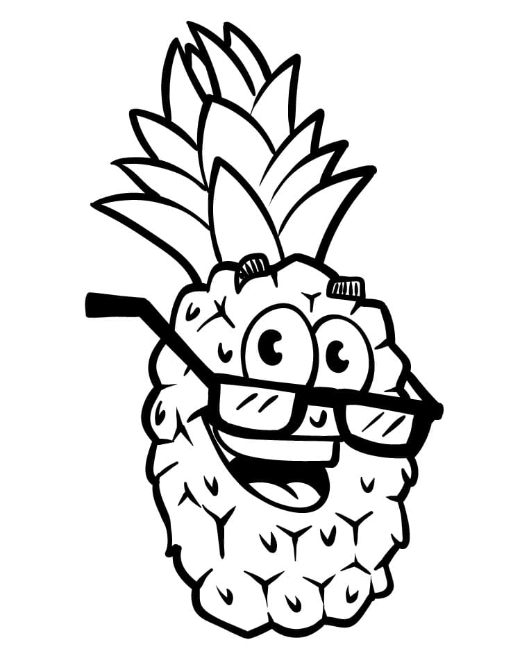 Ananas k Vymalování omalovánka