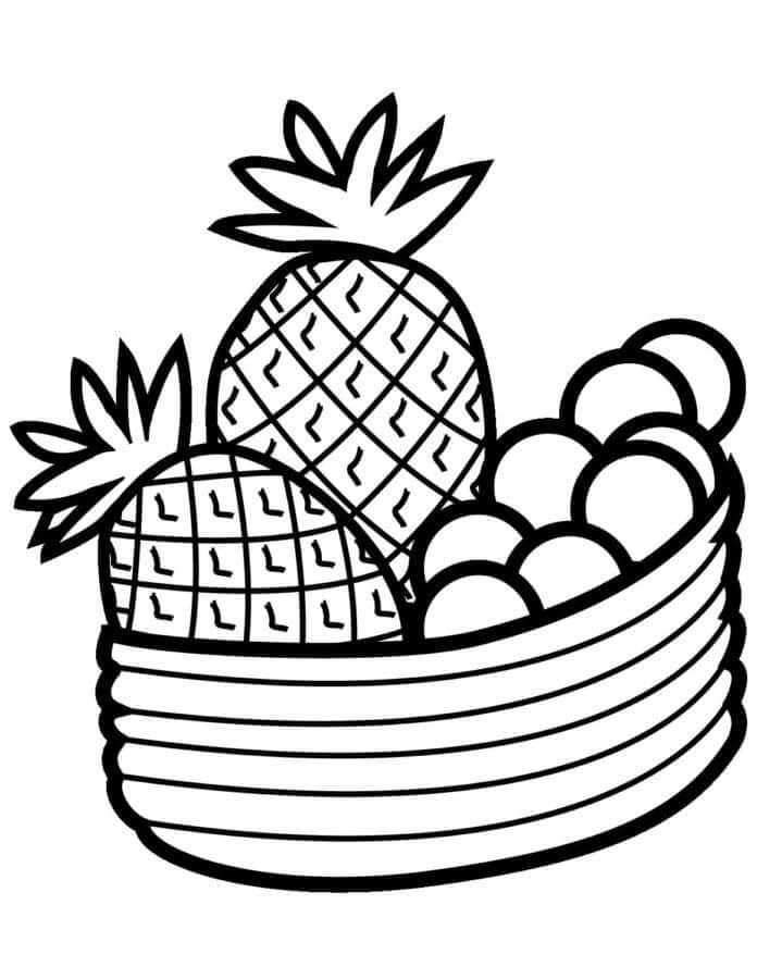 Ananas pro 1leté Děti omalovánka