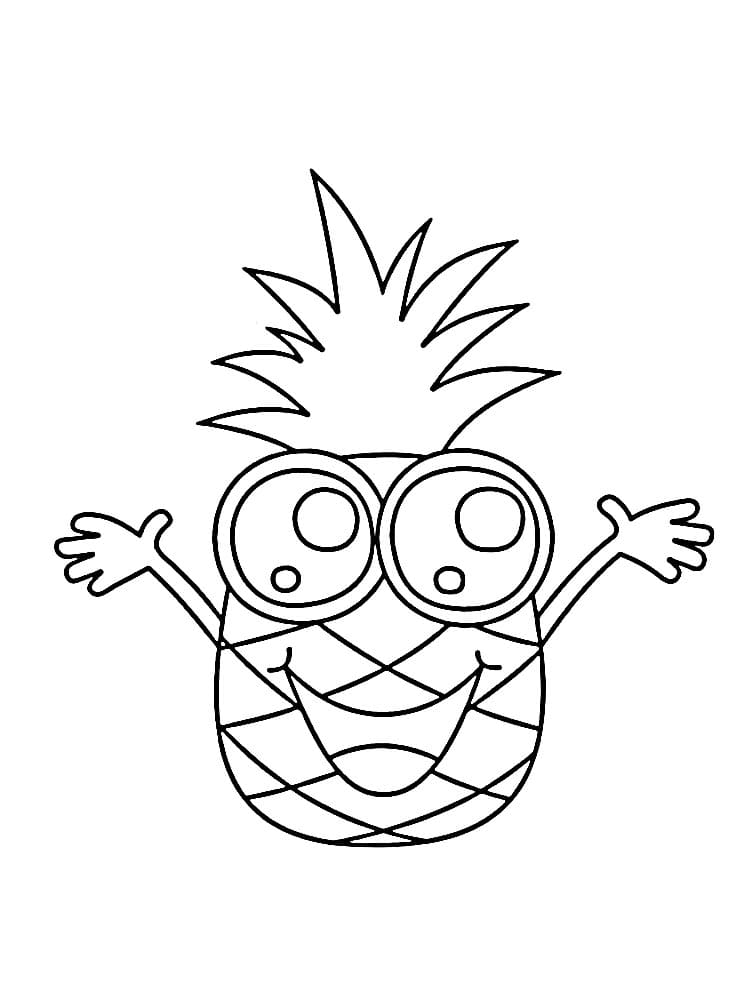 Ananas pro Děti omalovánka