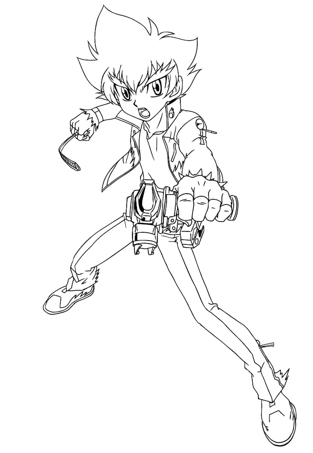 Anime Beyblade omalovánka