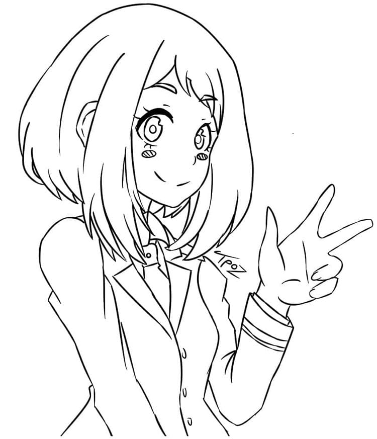 Anime My Hero Academia omalovánka