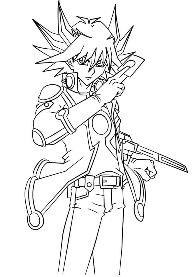 Anime Yu-Gi-Oh omalovánka
