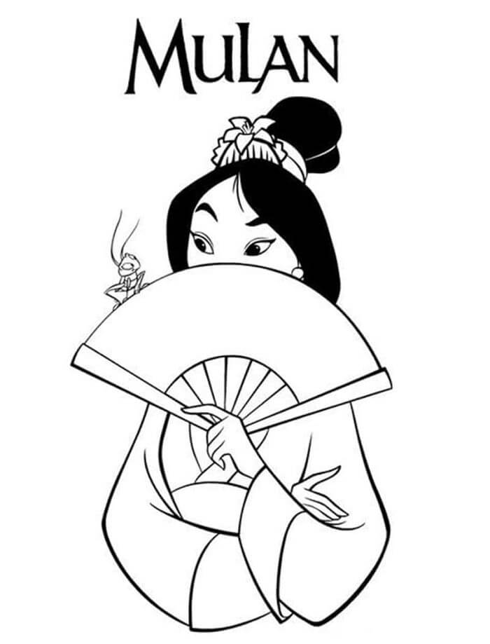Animovaná Mulan omalovánka