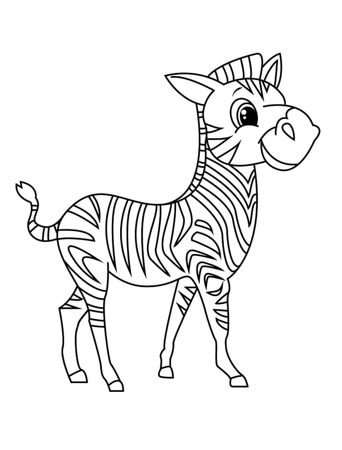 Animovaná Zebra omalovánka