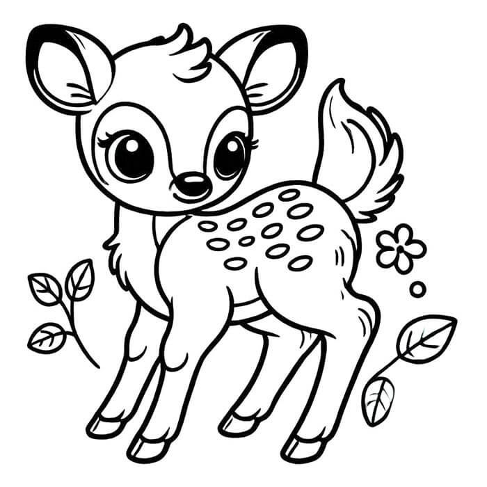 Animovaný Bambi omalovánka