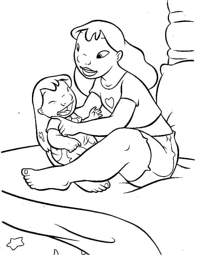 Animovaný Lilo a Stitch omalovánka