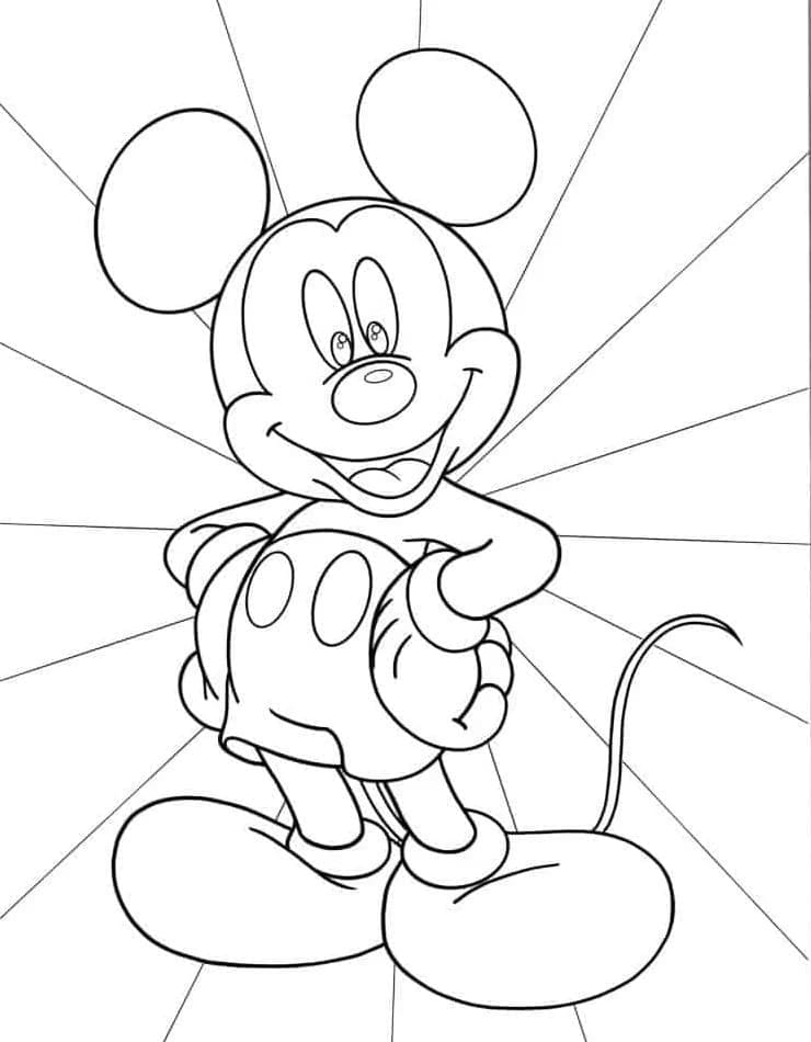 Omalovánka Animovaný Mickey Mouse