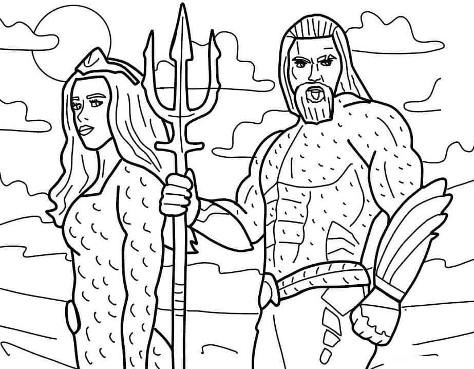 Aquaman DC omalovánka