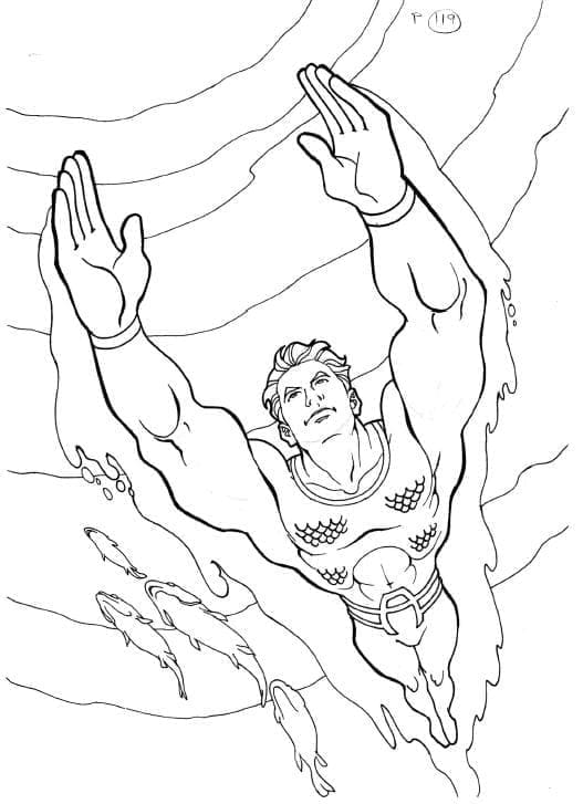 Aquaman Justice League omalovánka