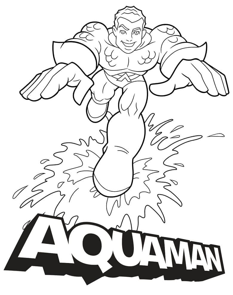 Aquaman Vymalovatelné pro Děti omalovánka