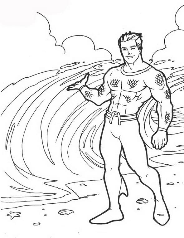 Aquaman k Vymalování omalovánka