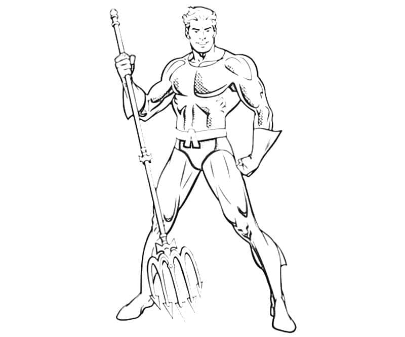 Aquaman pro 5leté Děti omalovánka
