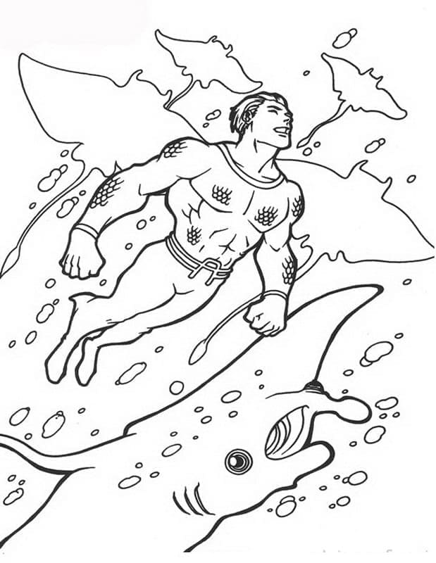 Aquaman pro Děti omalovánka
