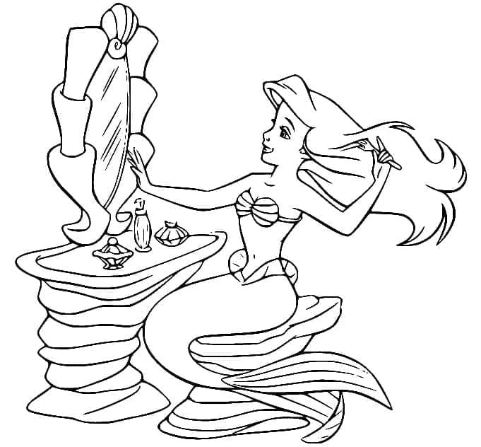 Ariel Disney omalovánka
