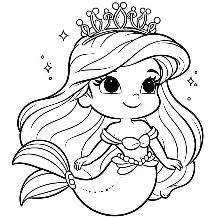Ariel pro Děti omalovánka