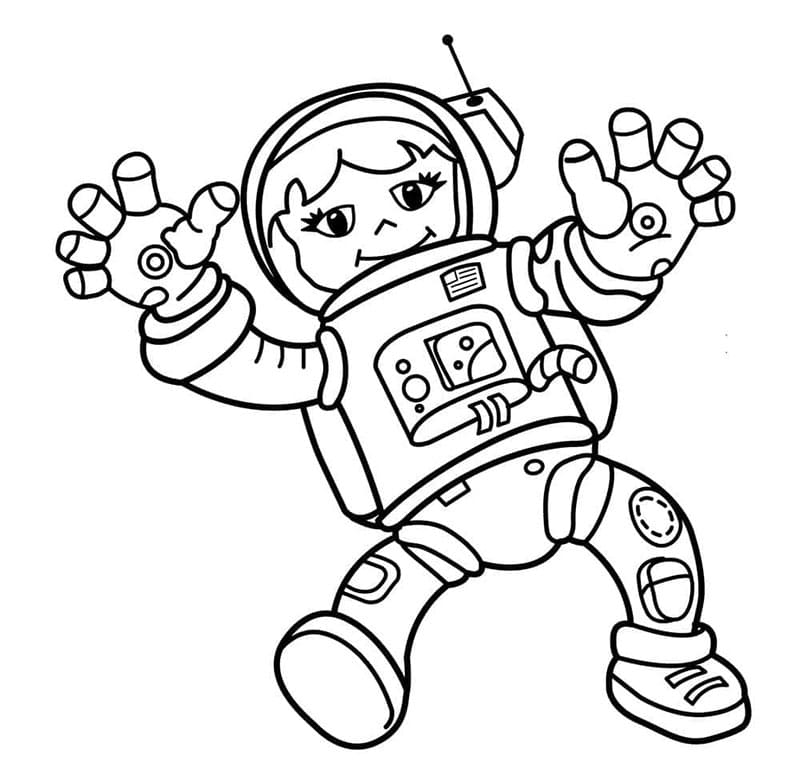 Astronaut 1 omalovánka