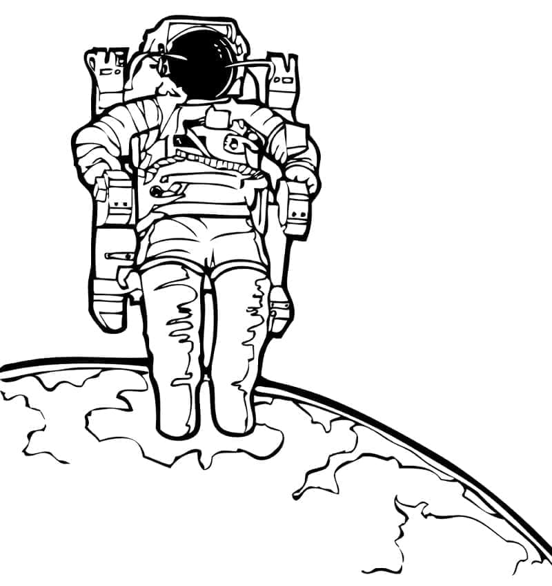 Astronaut Tisknutelný omalovánka