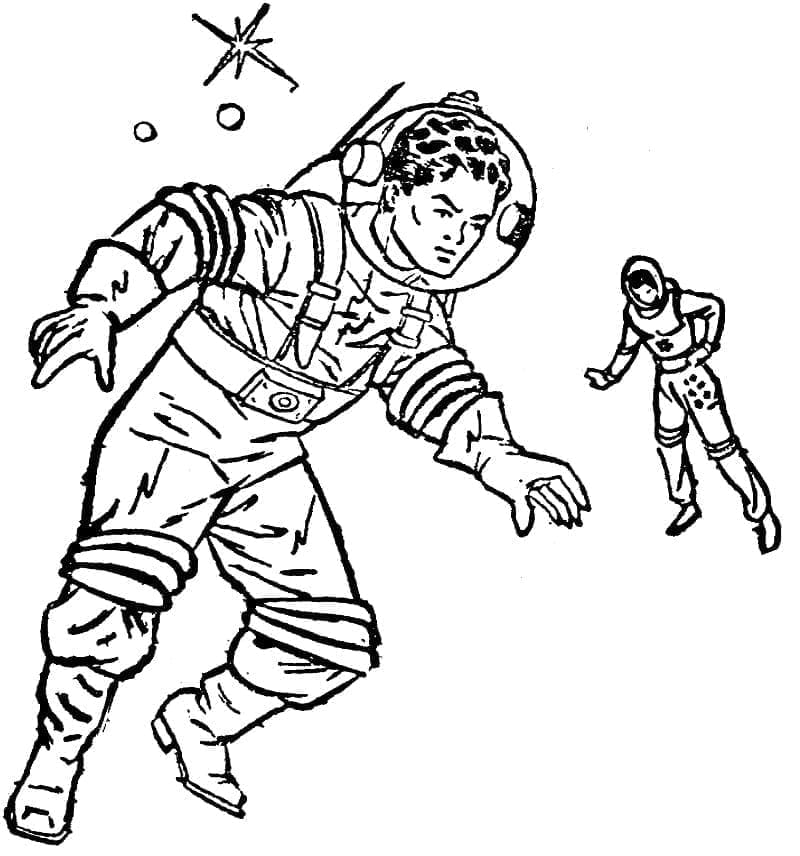 Astronaut Zdarma Tisknutelný omalovánka