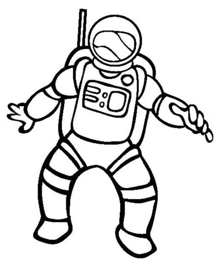 Astronaut pro Děti omalovánka