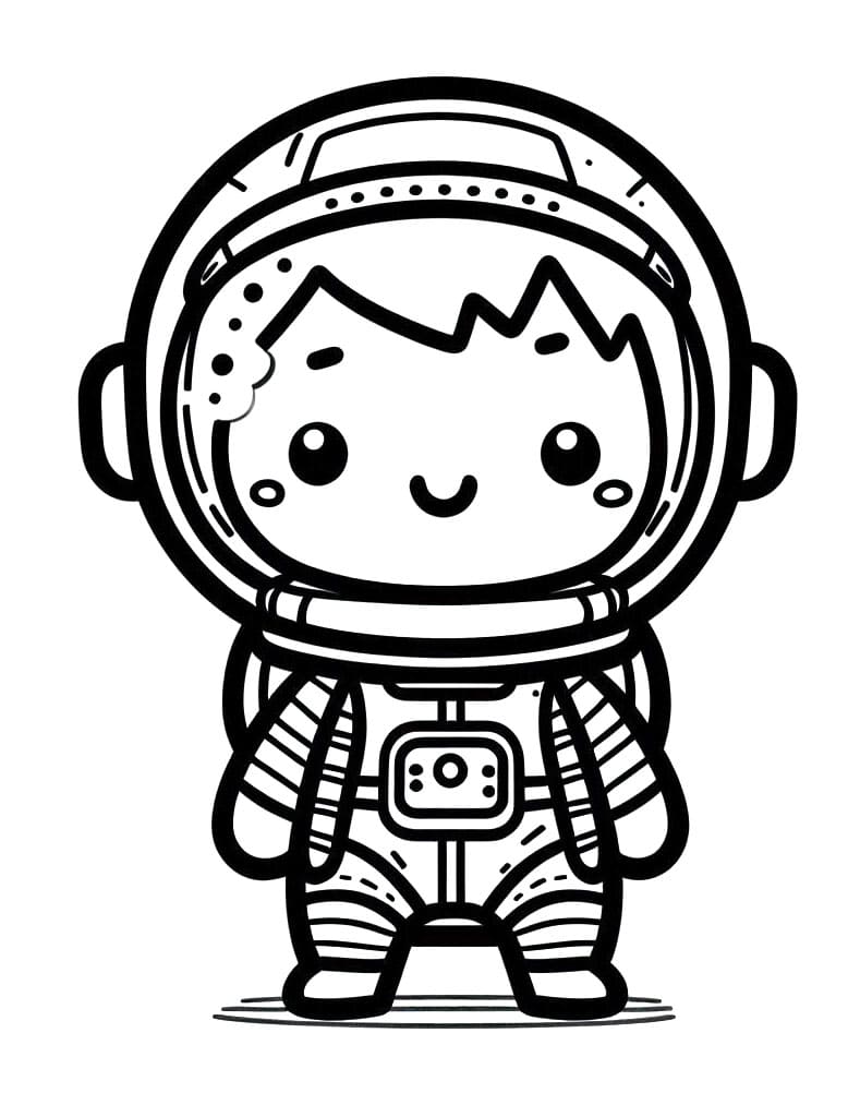 Astronaut omalovánka