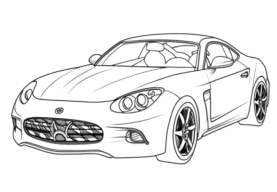 Auto (2) omalovánka