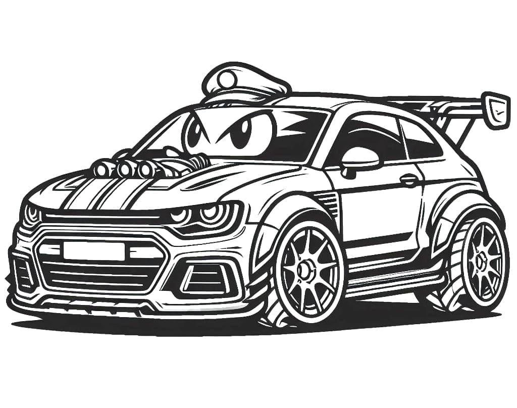 Auto (3) omalovánka
