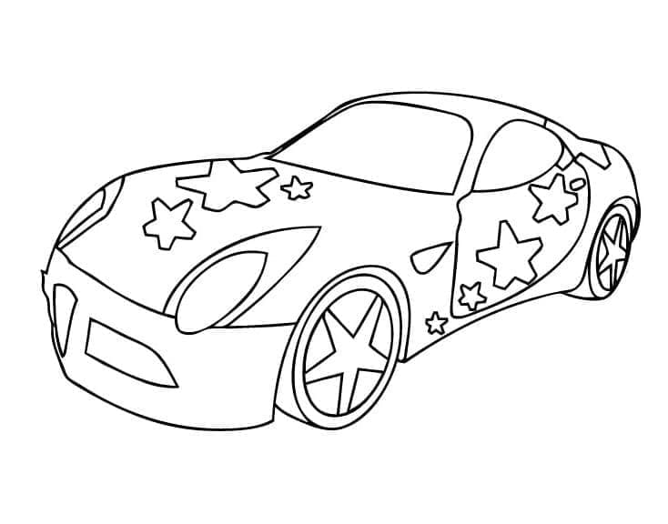 Auto Tisknutelné omalovánka