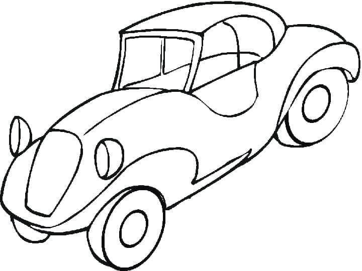 Auto na Silnici omalovánka