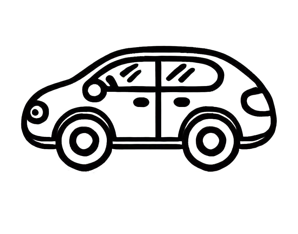 Auto pro 1leté Děti omalovánka