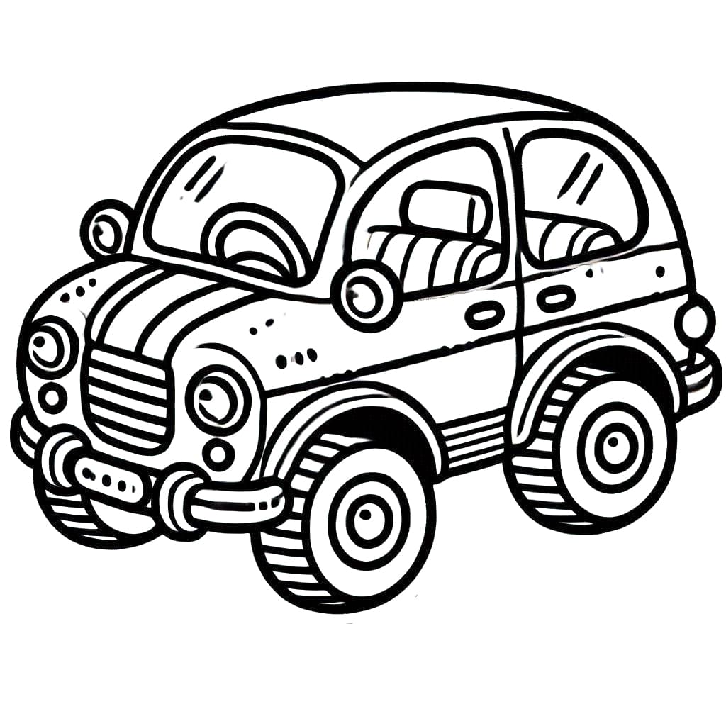 Auto pro 2leté Děti omalovánka