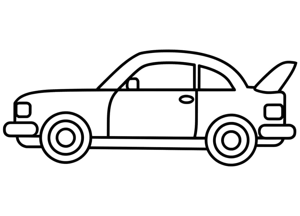 Auto pro 3leté Děti omalovánka
