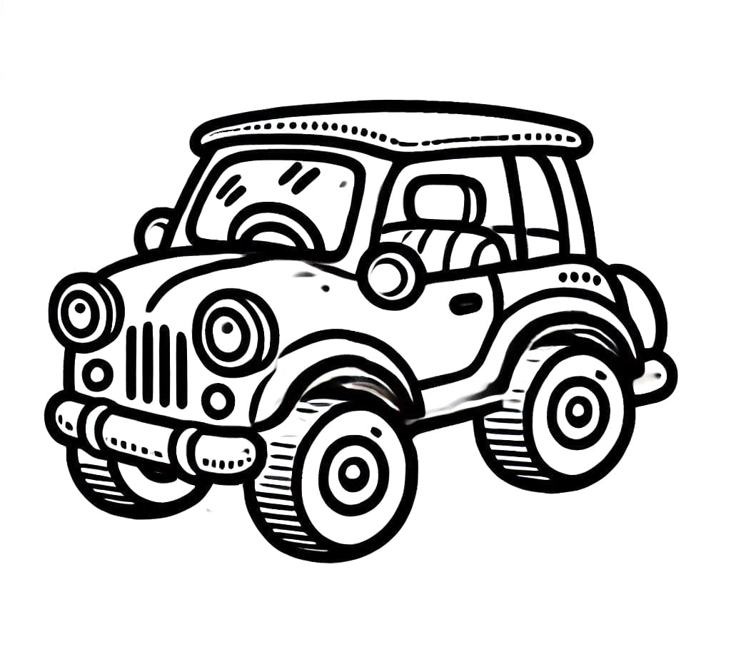 Auto pro 5leté Děti omalovánka