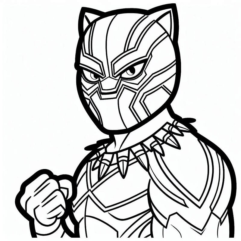 Avengers Black Panther omalovánka