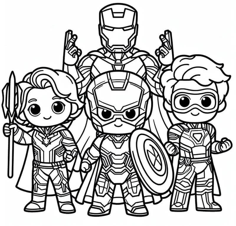 Avengers Marvel omalovánka