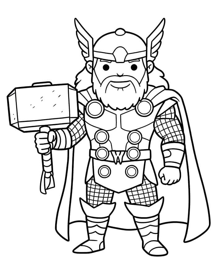 Avengers Thor omalovánka