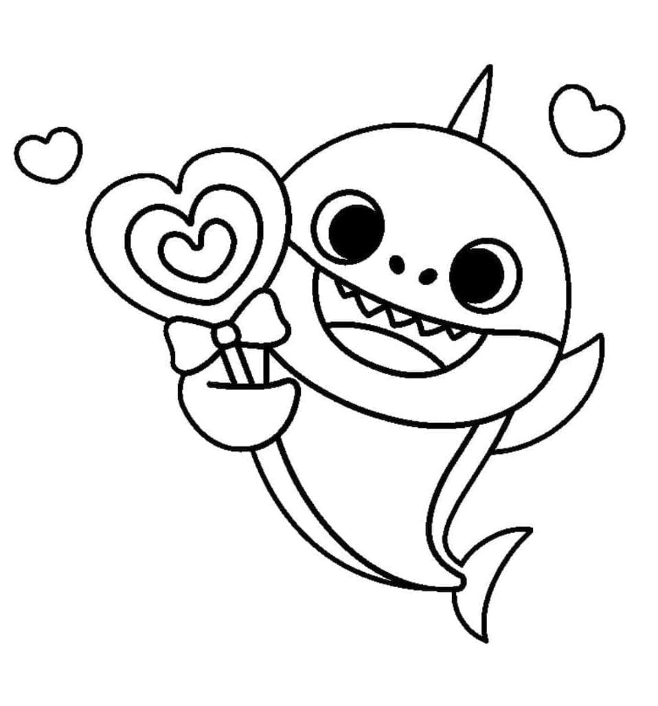 Baby Shark omalovánky