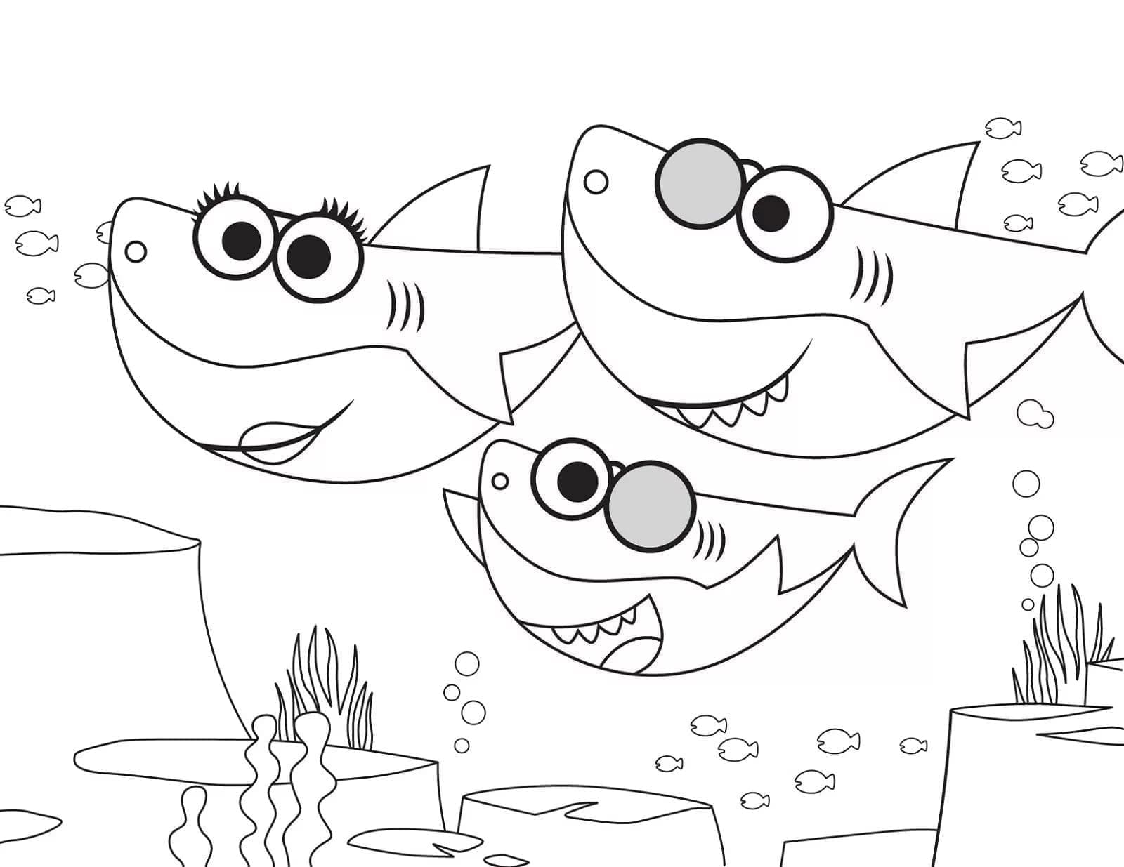 Baby Shark (2) omalovánka