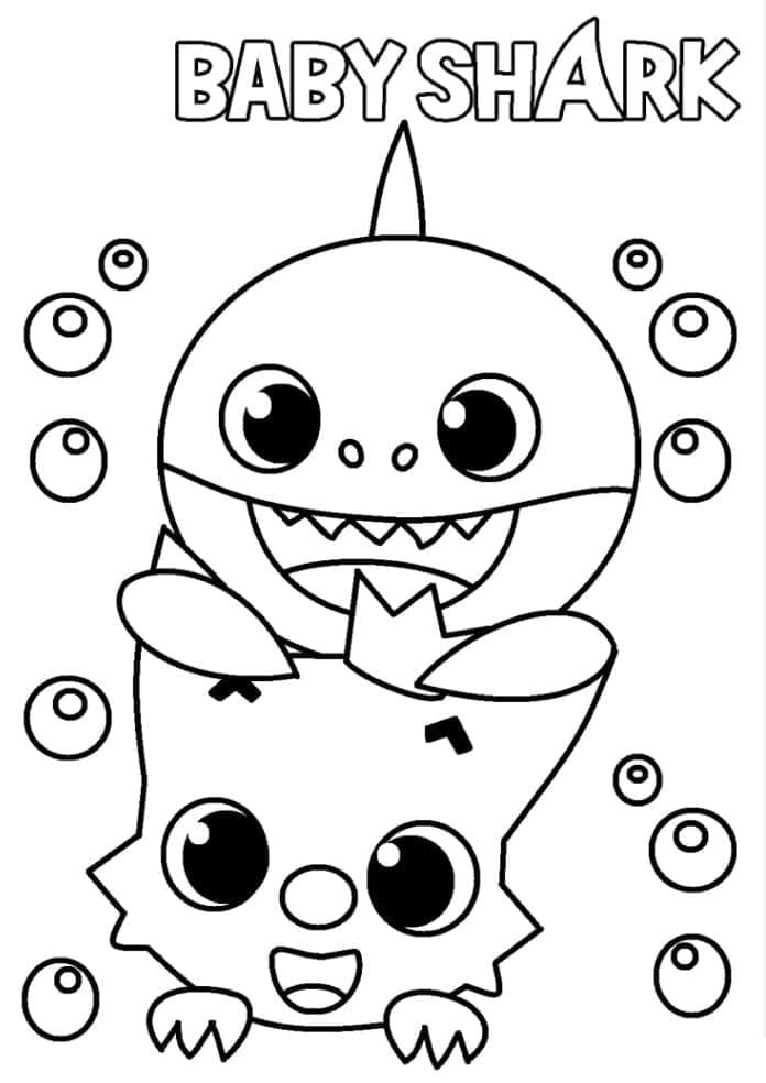 Baby Shark (4) omalovánka