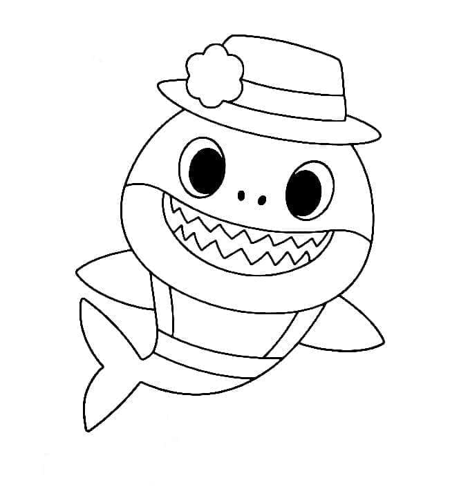 Baby Shark (7) omalovánka