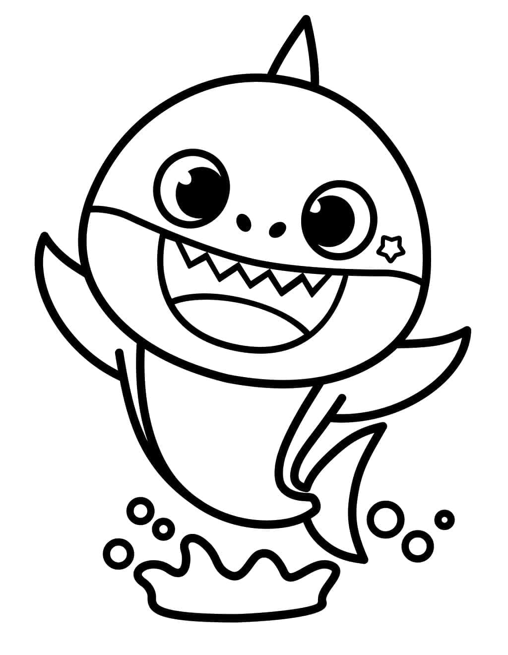 Baby Shark Obrázek omalovánka