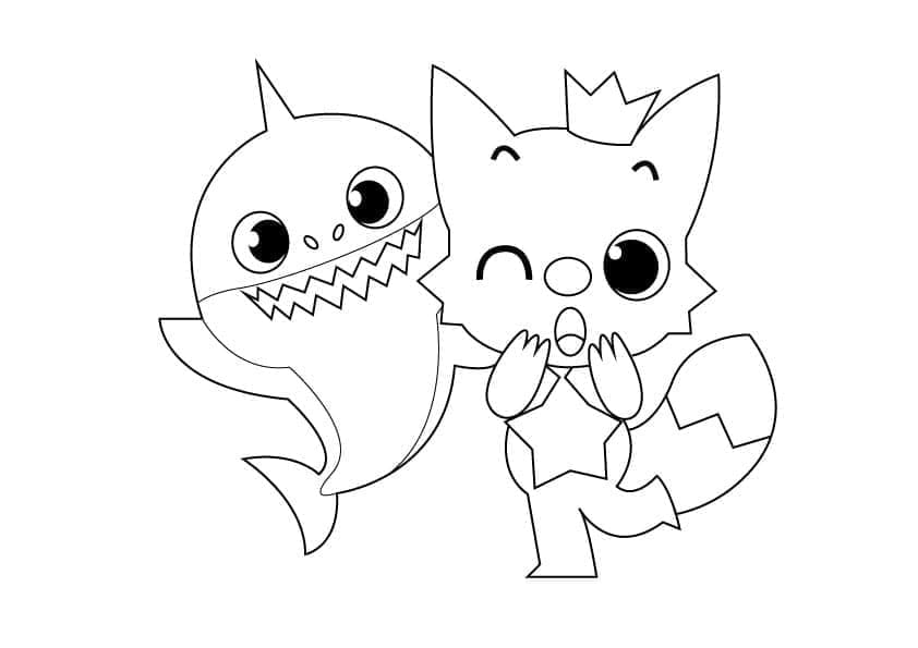 Baby Shark pro 1leté Děti omalovánka